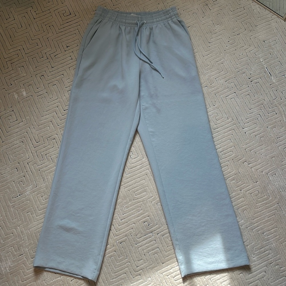 Aritzia light blue draw string pants